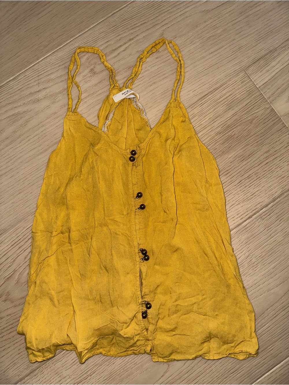 Mustard Yellow Button-Front Camisole
